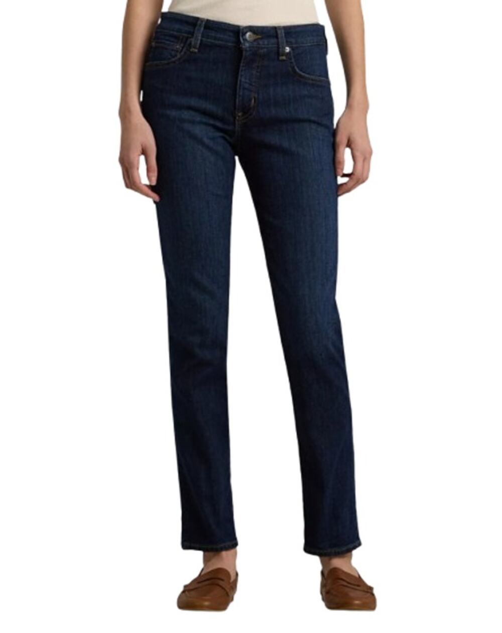 LAUREN RALPH LAUREN Womens Mid Rise Straight Leg Jeans Size 30 US 10 Blue NWT